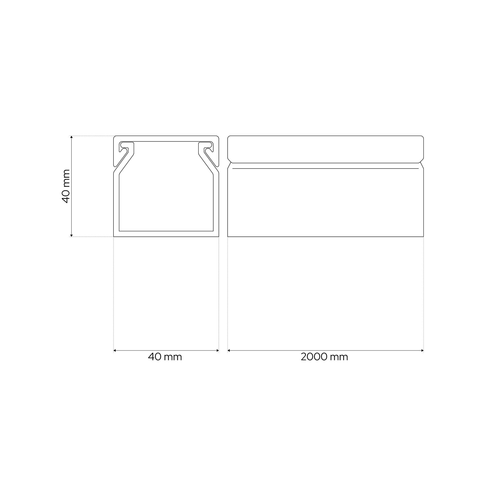 Korytko elektroinstalacyjne samoprzylepne 40/40 Antracytowy EDO Technic - 4