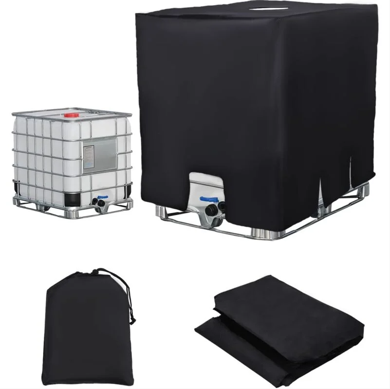 Pokrowiec ochronny na zbiornik IBC 1000 l (120x100x116 cm), z ochroną UV, czarny.