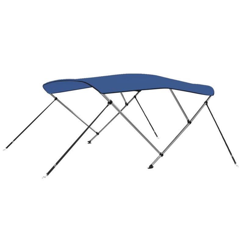 MARQUISE - AUVENT POUR PORTE - Auvent Bimini à 4 arceaux Bleu