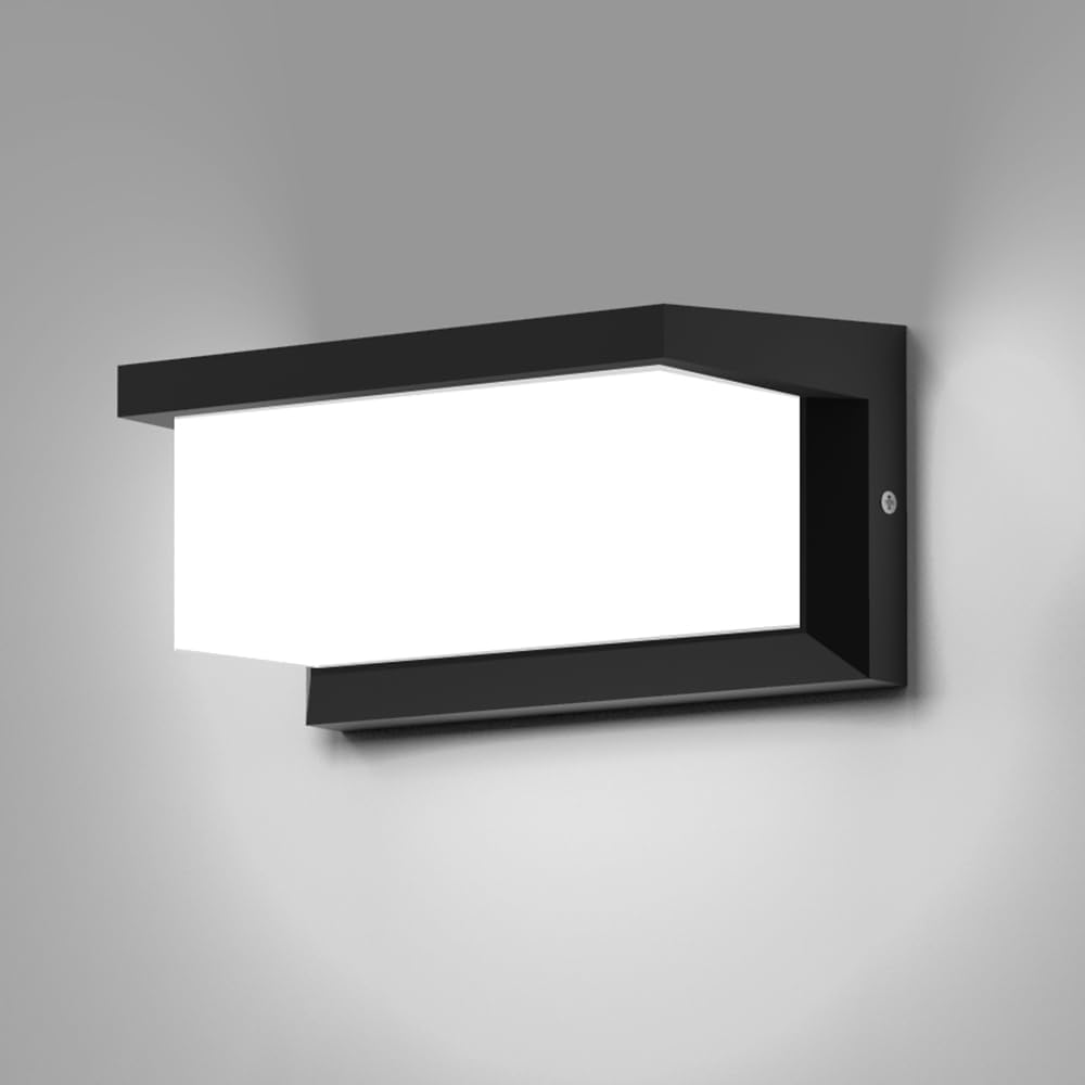 Zewnętrzna lampa ścienna LED, białe światło 6000K, wodoodporność IP65 — idealna do garaży, korytarzy i ogrodów