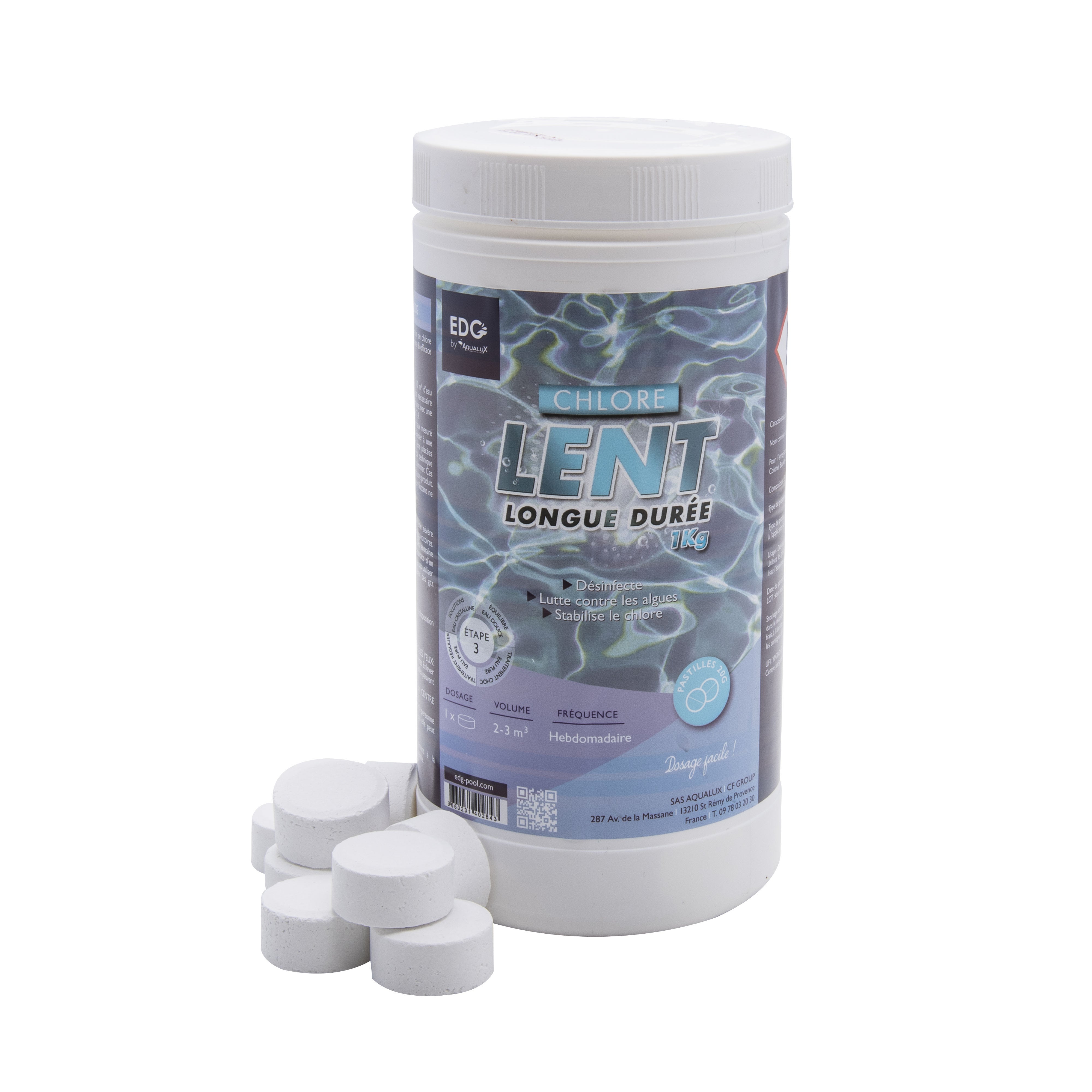 Chlore lent 20g en pastilles 1 kg - 5