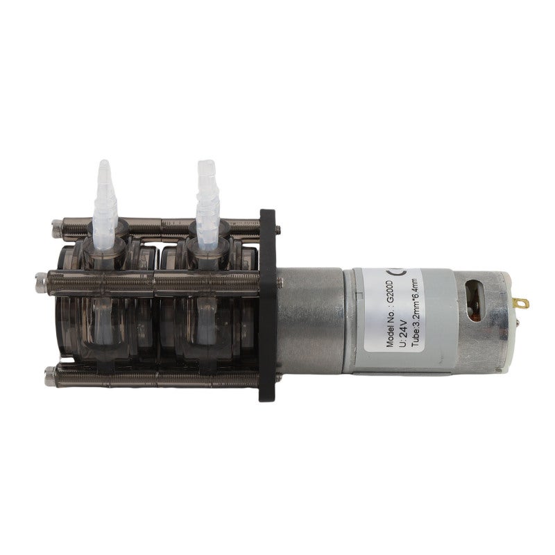 Peristaltic Pump 2x200ml/min DC Brushed Motor 3.2x6.4mm Transparent ...