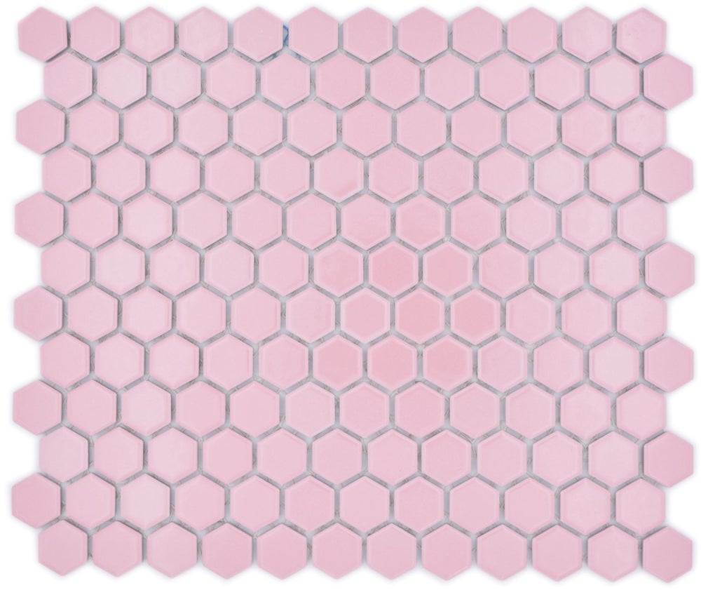 Mosaico cerámico hexagonal rosa oscuro brillante 11H-1111 | Leroy Merlin