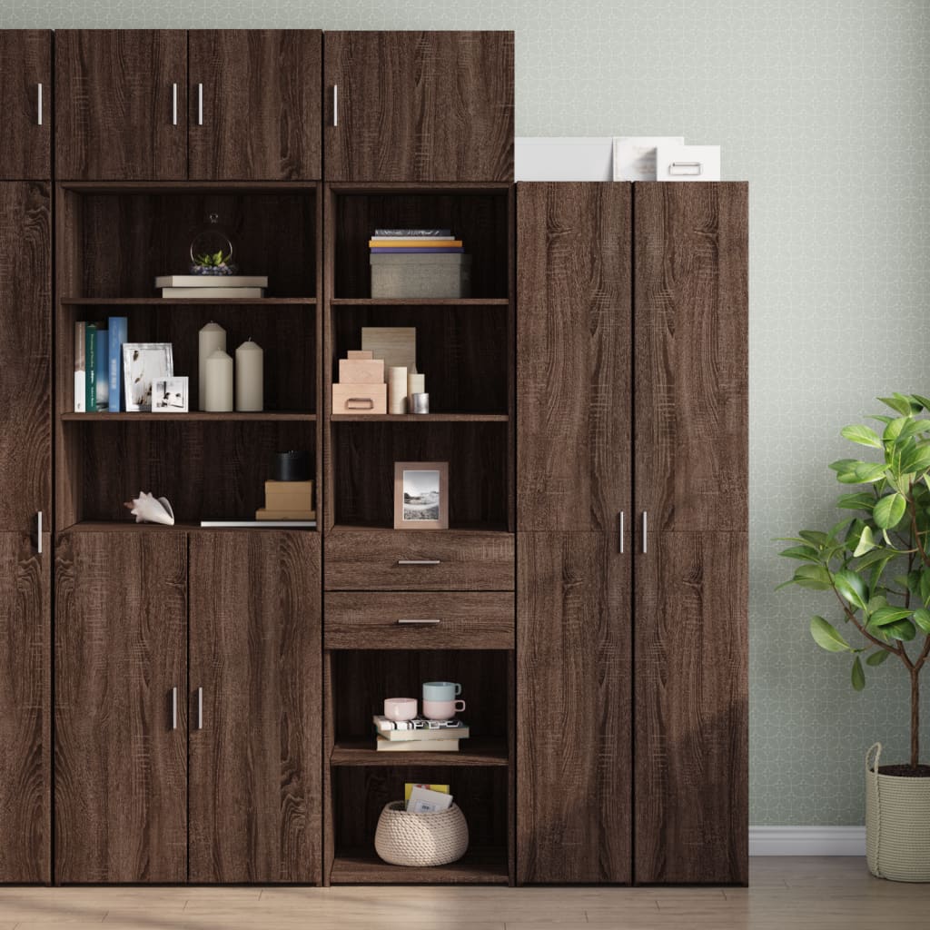 Armoire de rangement Meuble de rangement mince chêne marron 50x42