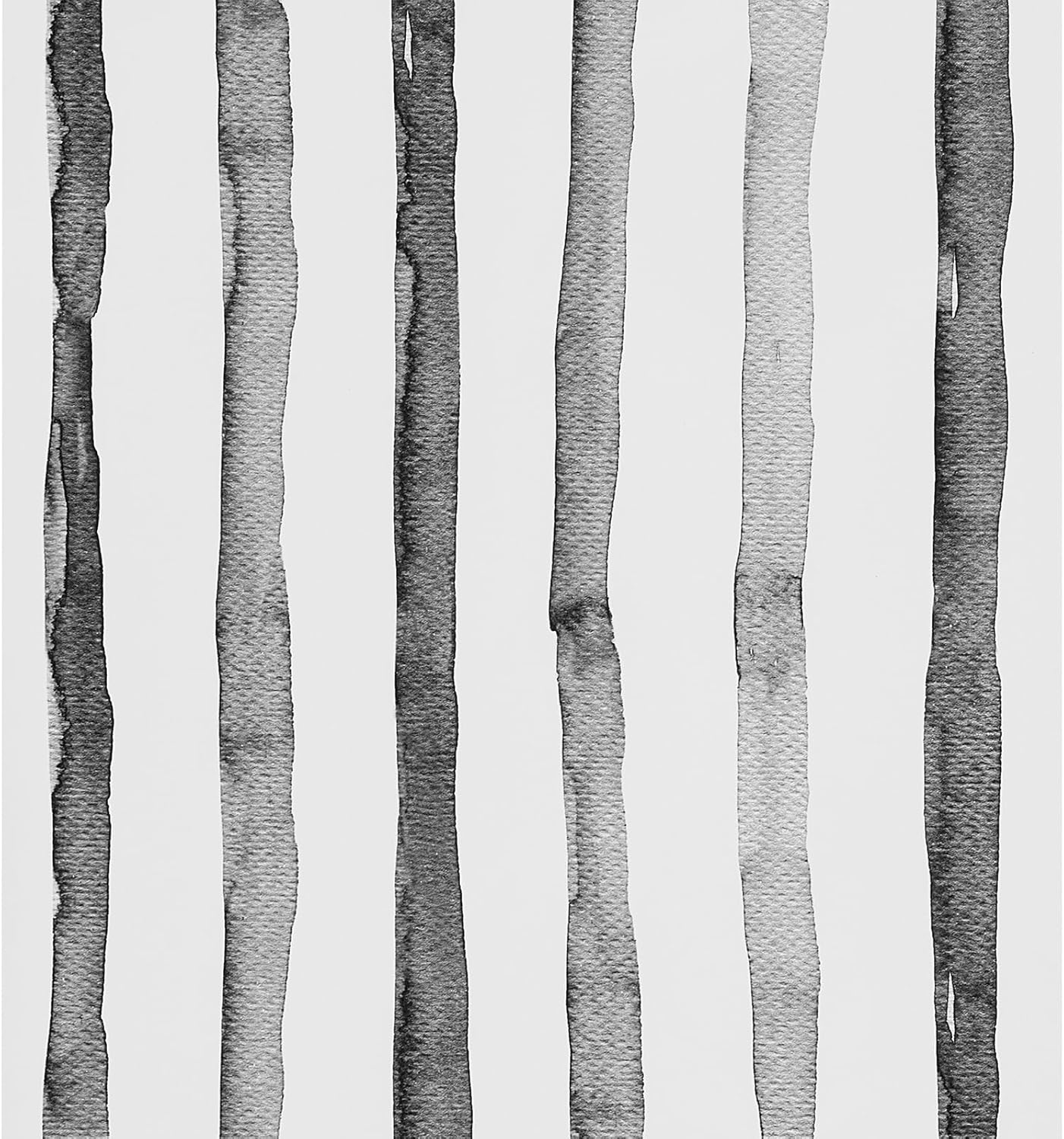 Tapeta samoprzylepna w czarne szerokie paski, biała, samoprzylepna, folia winylowa, rolki 45x600 cm