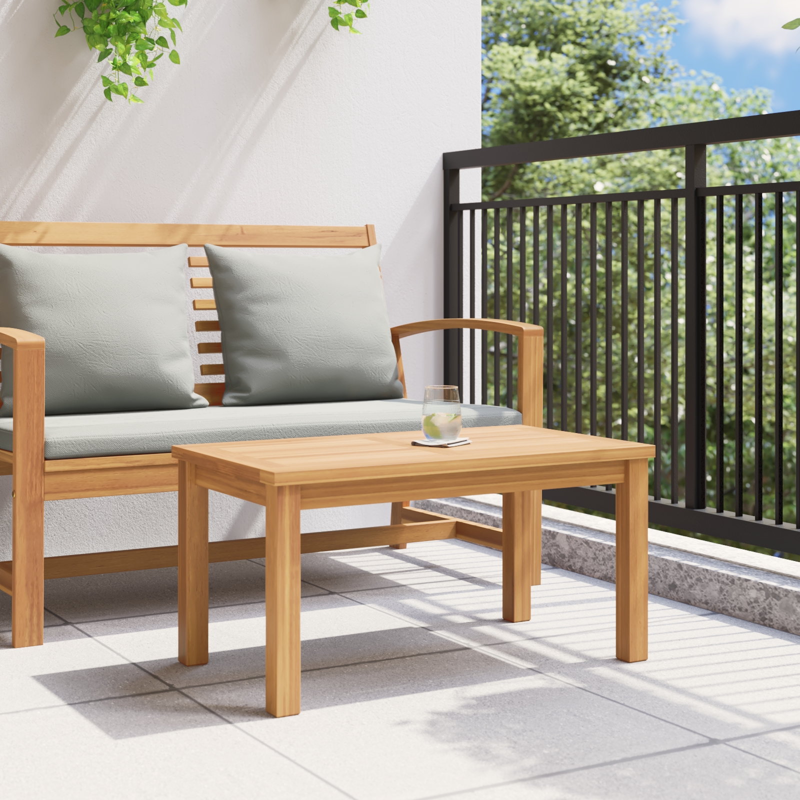 Table basse Marron 70 x 40 x 36 cm Bois de teck massif vidaXL - 4