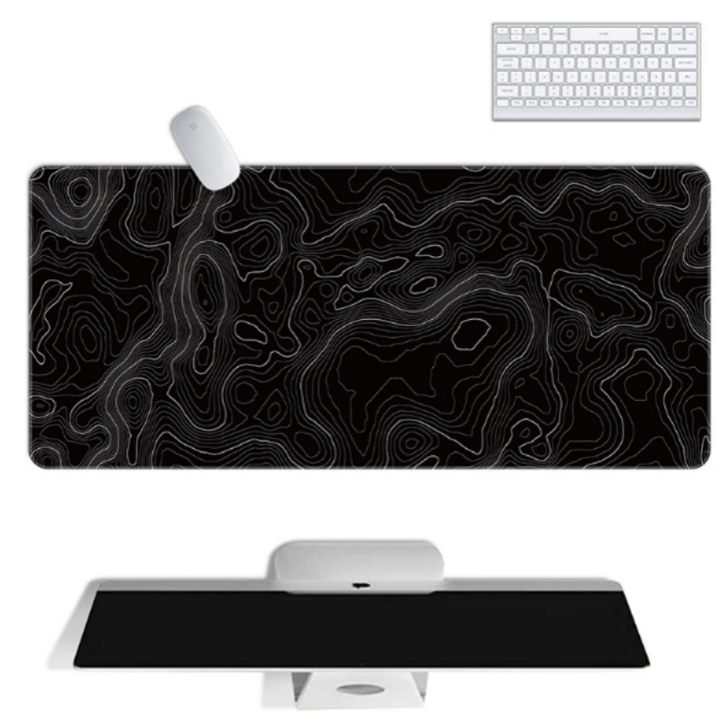 Tappetino Per Mouse XXL Con Motivo Fluido – 80x40 Cm, Spessore 4mm, Bordi Cuciti, Base Antiscivolo – Per Gioco E Ufficio - 2