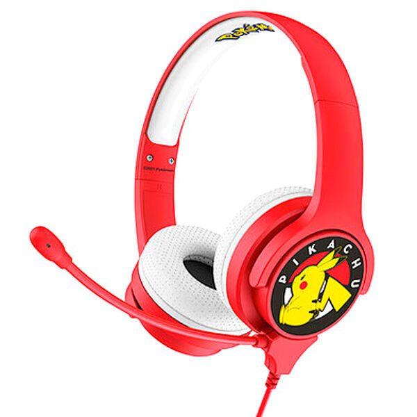 Otl technologies pokémon pikachu auriculares alámbrico diadema juego rojo blanco