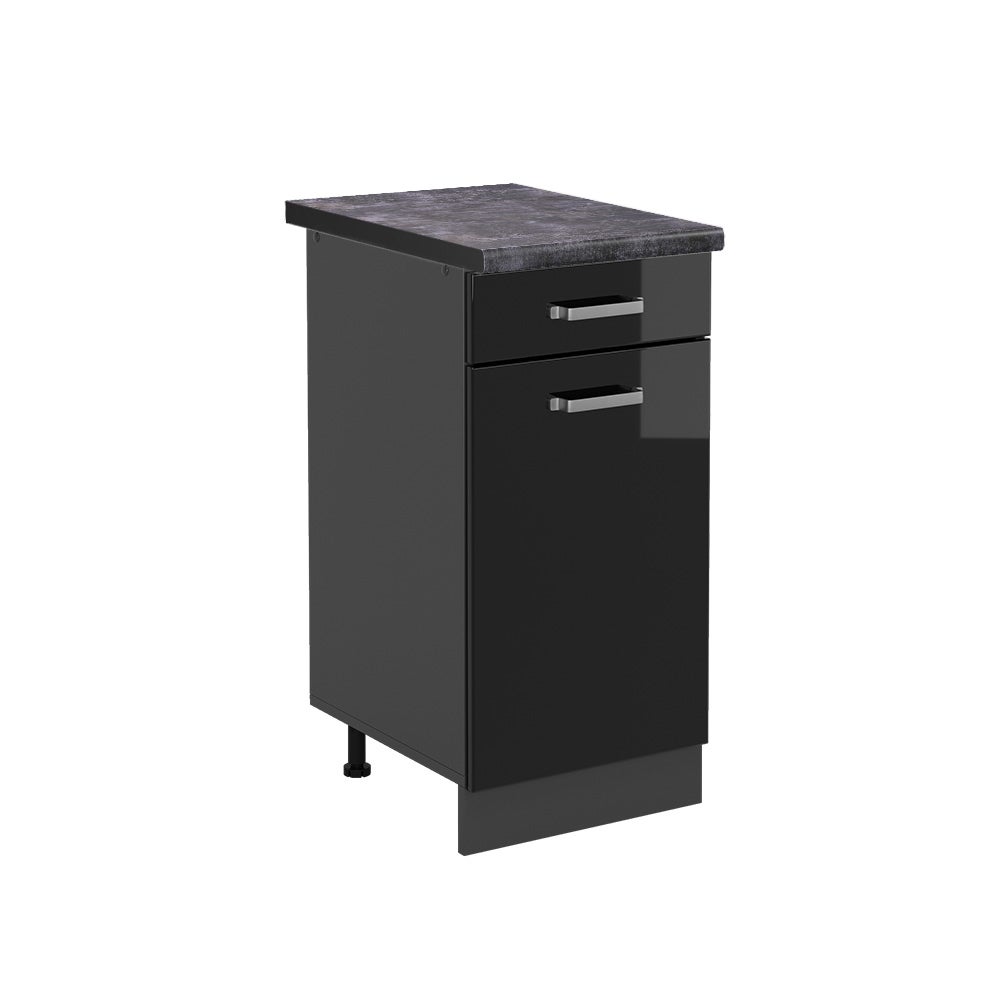 Vicco Szafka dolna do kuchni R-Line, Czarny wysoki połysk, 40 cm , BP Antracyt