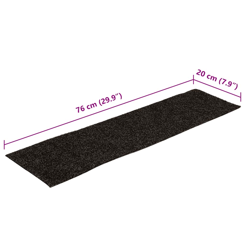 Tapis d'escalier auto-adhésifs 30 pcs marron 76x20 cm - 8