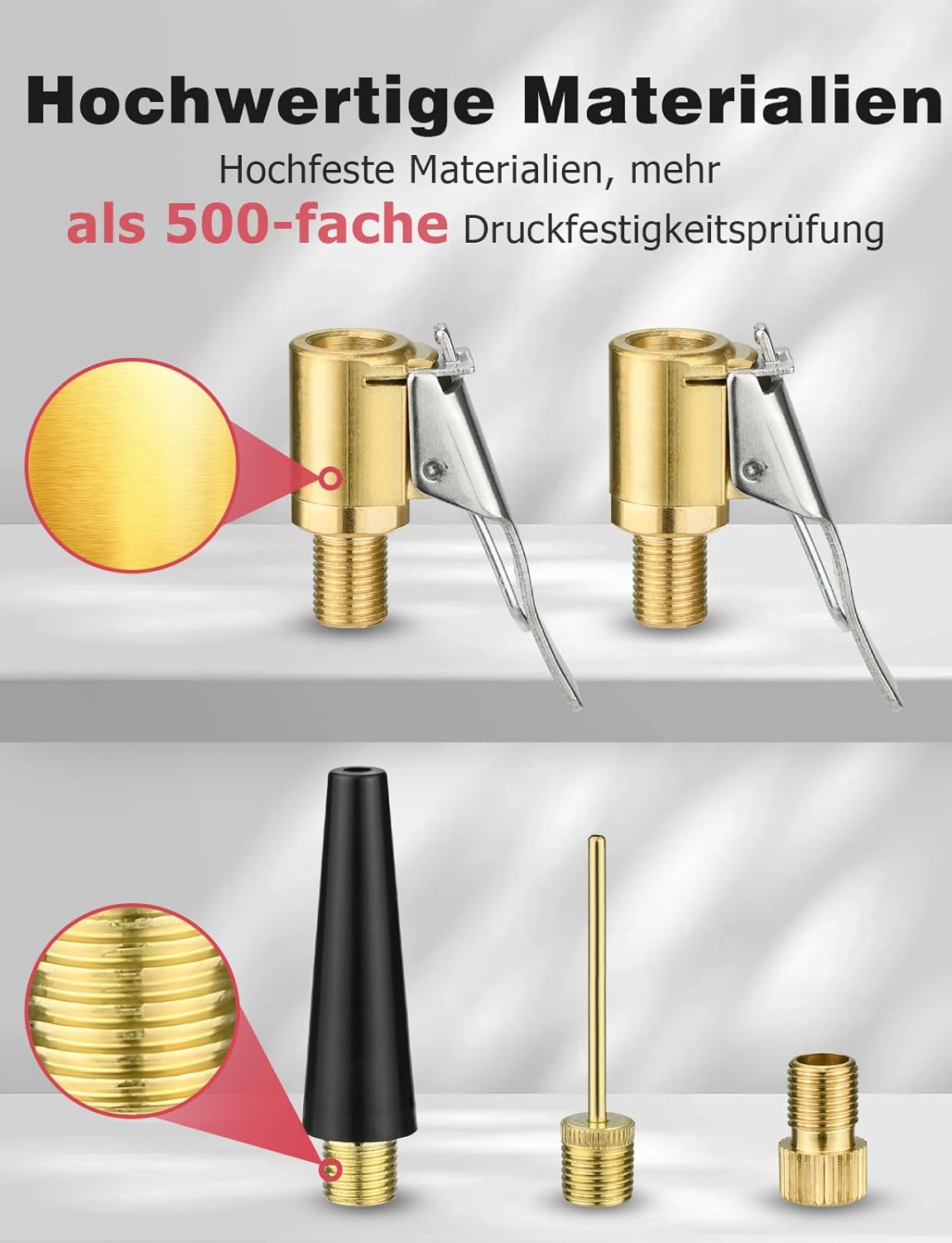Kit adaptateur de valve multifonction – pour Bosch EasyPump, convient aux pneus de voiture, vélos et ballons - 4