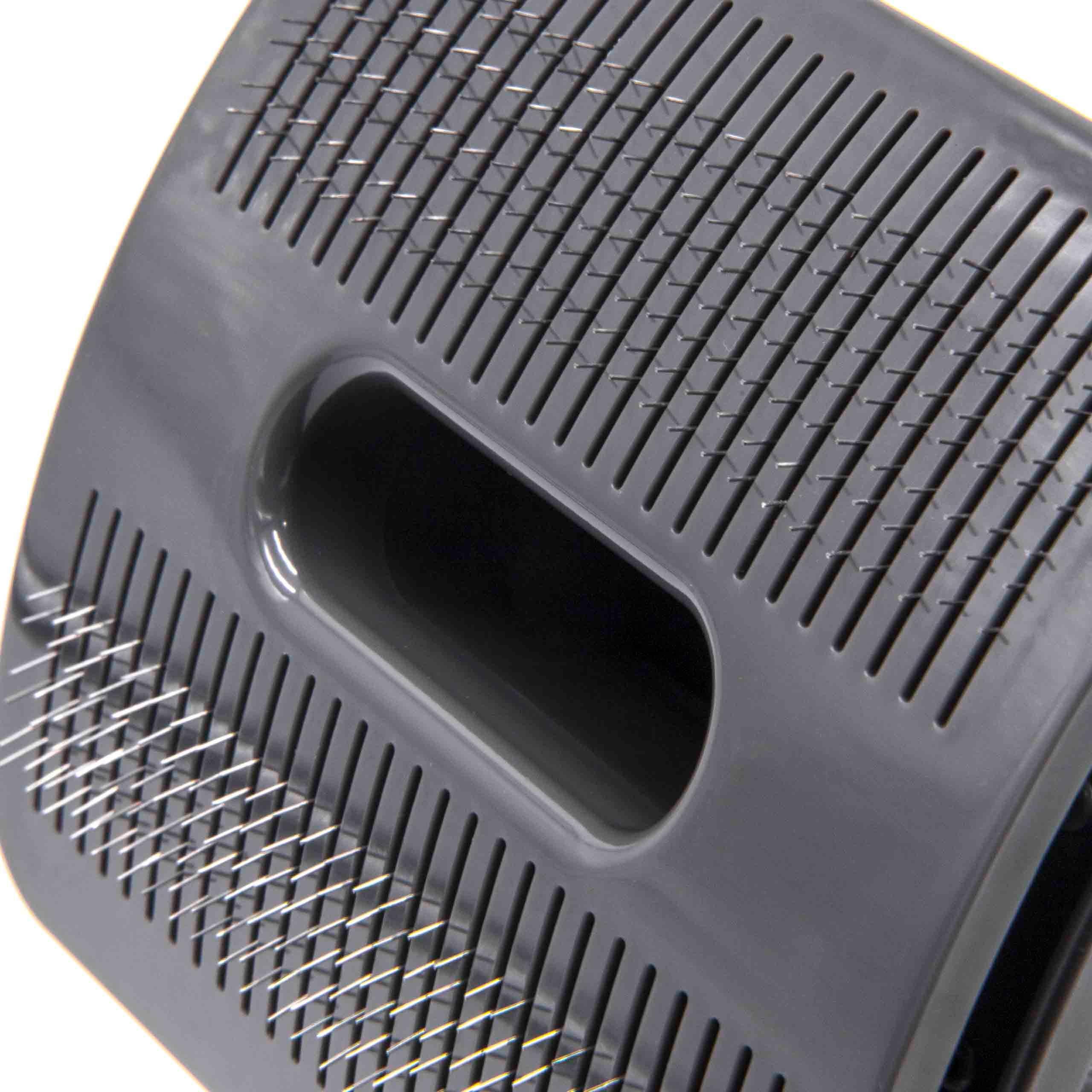 vhbw Brosse pour chien compatible avec Dyson DC24, DC25, DC23 T2, DC23 aspirateur - Peignage d'animaux, auto-nettoyant, gris anthracite - 3