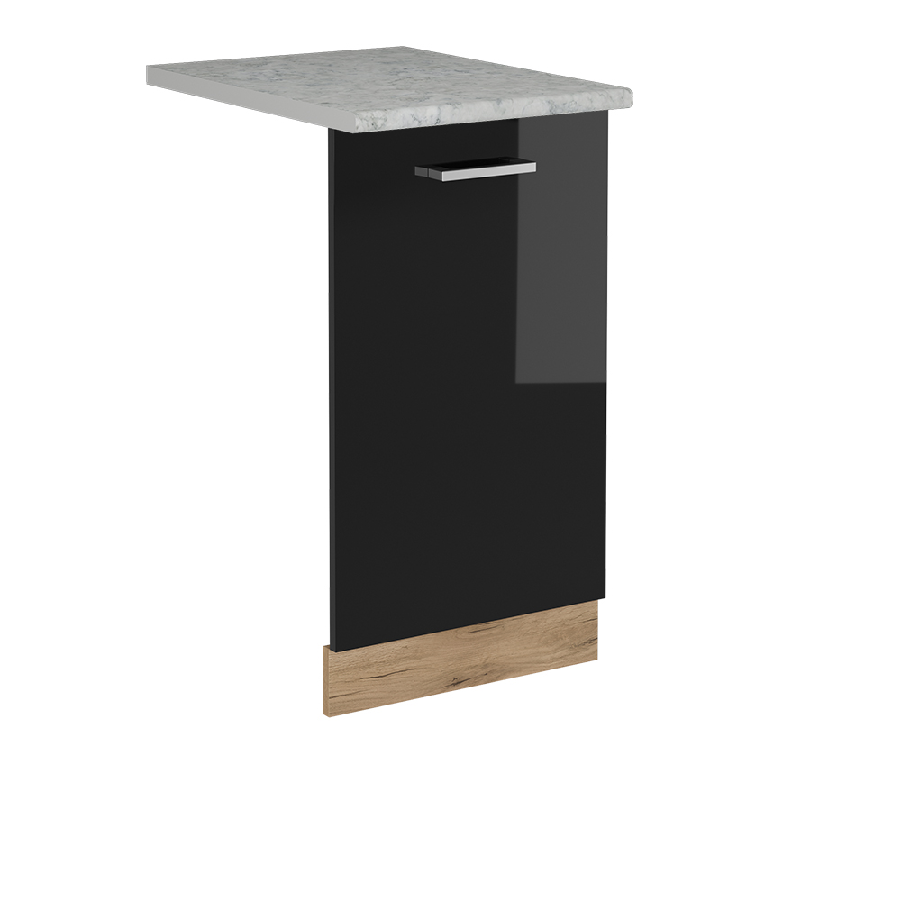 Vicco Panel przedni zmywarki R-Line, Czarny wysoki połysk, 45 cm , BP Marmur