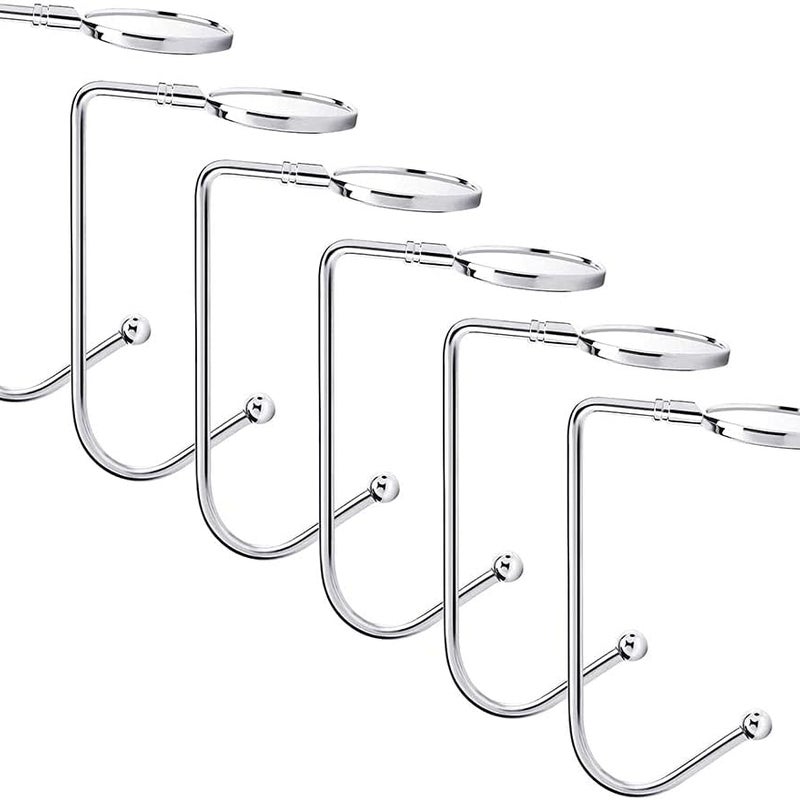 Hak antypoślizgowy na Boże Narodzenie, 6 sztuk haczyków na skarpety świąteczne, haczyki na torebki, do restauracji, biur, kawiarni i innych miejsc