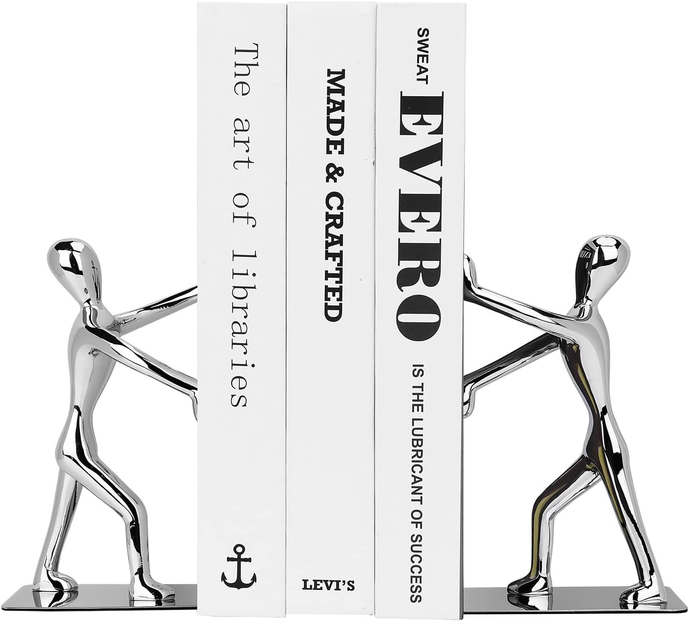 Wytrzymałe, antypoślizgowe podpórki do książek ze stali nierdzewnej, humanoidalne podpórki do książek w kształcie Kung Fu Mana do domu, biura i biblio