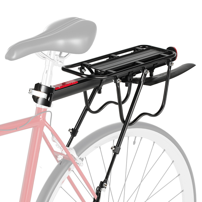 Uniwersalny regulowany tylny bagażnik rowerowy z aluminium – Uchwyt do VTT i roweru