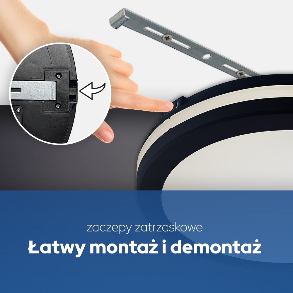 Plafon 30W 2700lm, 3CCT, IP65, okrągły, czarny, SCARLETT HOROZ - 6