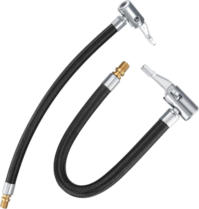 Wąż do pompowania opon 2-częściowy, 30-centymetrowy wąż do pompowania wentyli rowerowych, adapter do opon samochodowych, guma do pompowania opon samoc