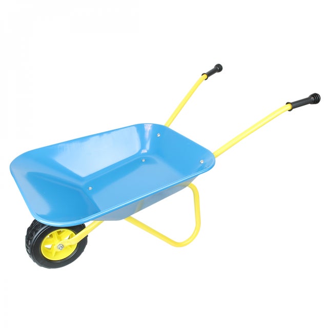 Brouette Pour Enfant En Métal - Bleu Et Jaune - Linxor