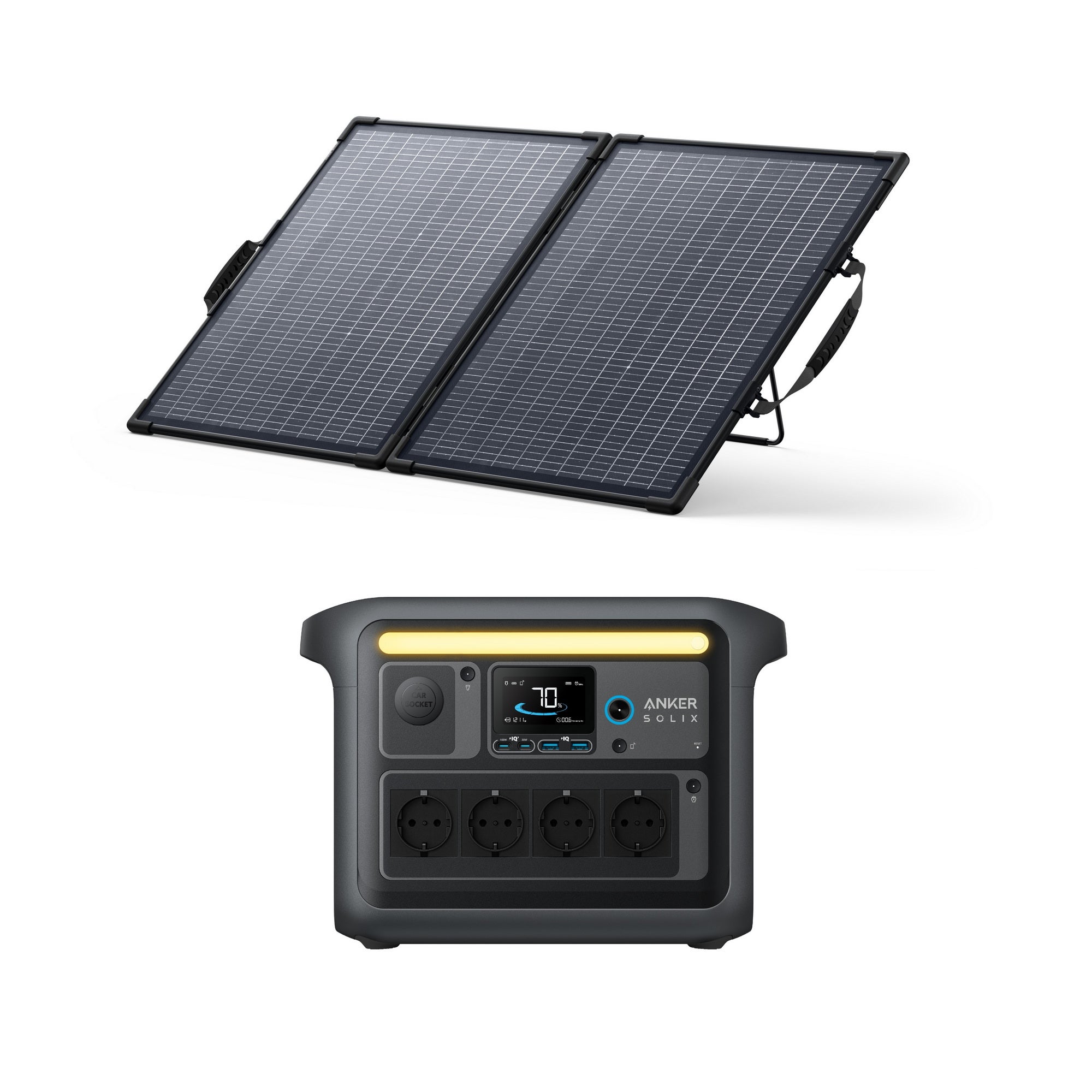 Zestaw Anker SOLIX C1000X z bifacjalny panelem solarnym 400W – Generator solarny 4x1800W