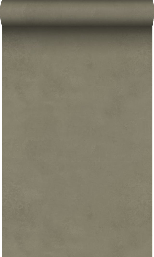Tapeta tynk gliniany ciemnej zieleni - 50 x 900 cm - ORIGIN