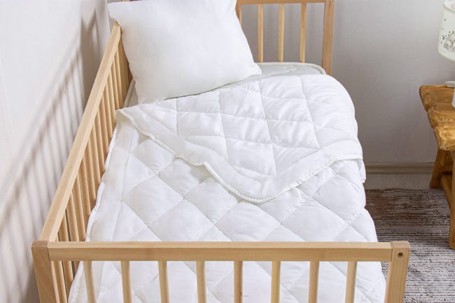 Piumino Anallergico 4.5 Tog 120x90cm - Set Con Cuscino Per Culla, Microfibra Traspirante - Foto 12