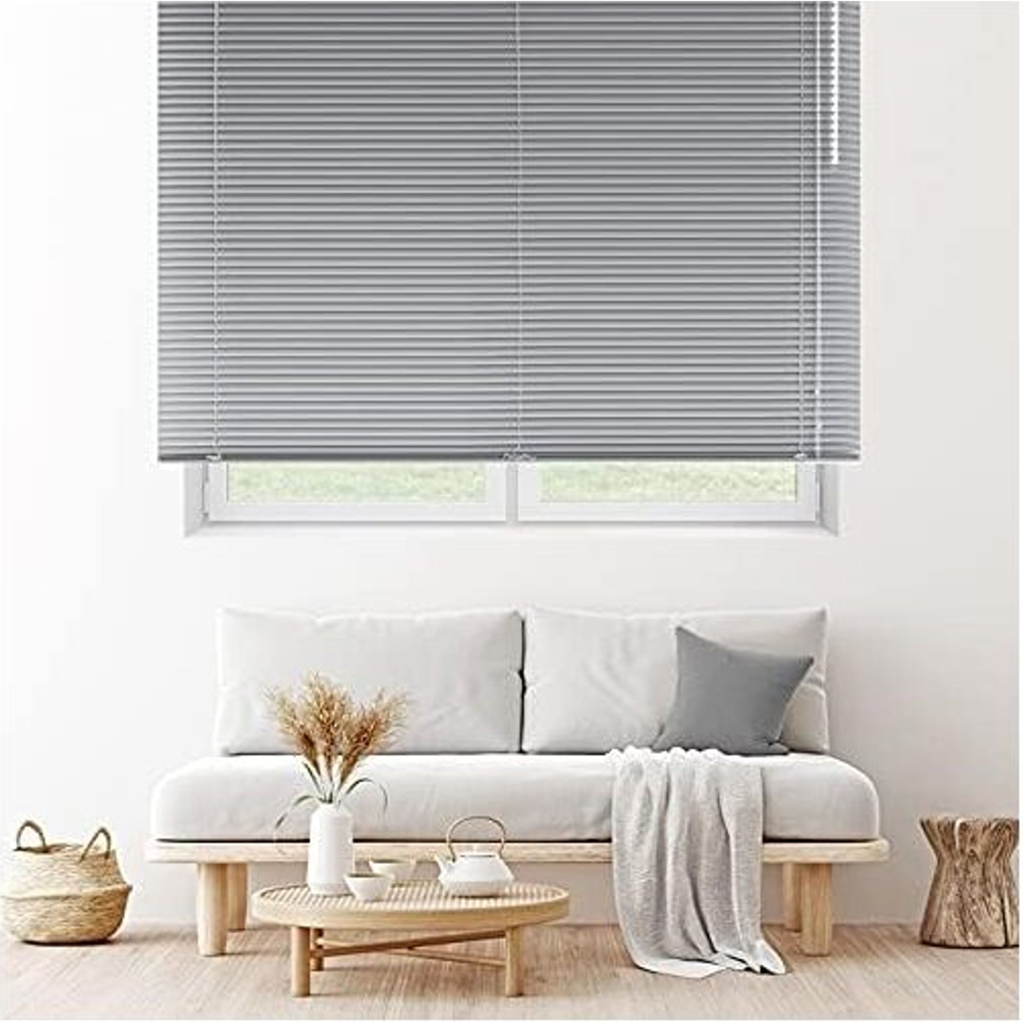 ECOMMERC3 | Veneziana Orientabile in Alluminio Misura 90x250 - Veneziana in Alluminio con Lamella da 25 mm - Veneziana Colore Argento - 3