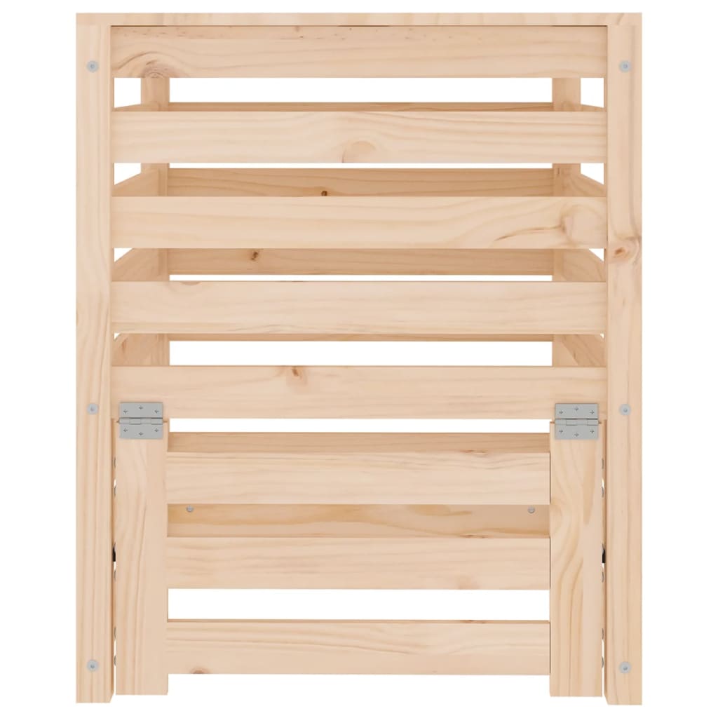 vidaXL Composteur 63,5x63,5x77,5 cm Bois massif de pin - 5