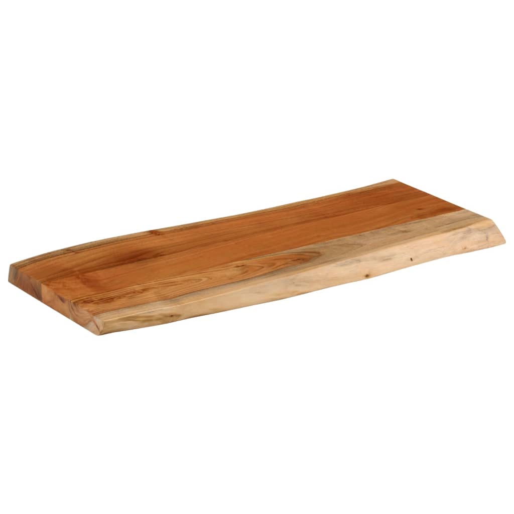 Planche rectangulaire en bois d'acacia avec bord vivant 110x40x3,8 cm