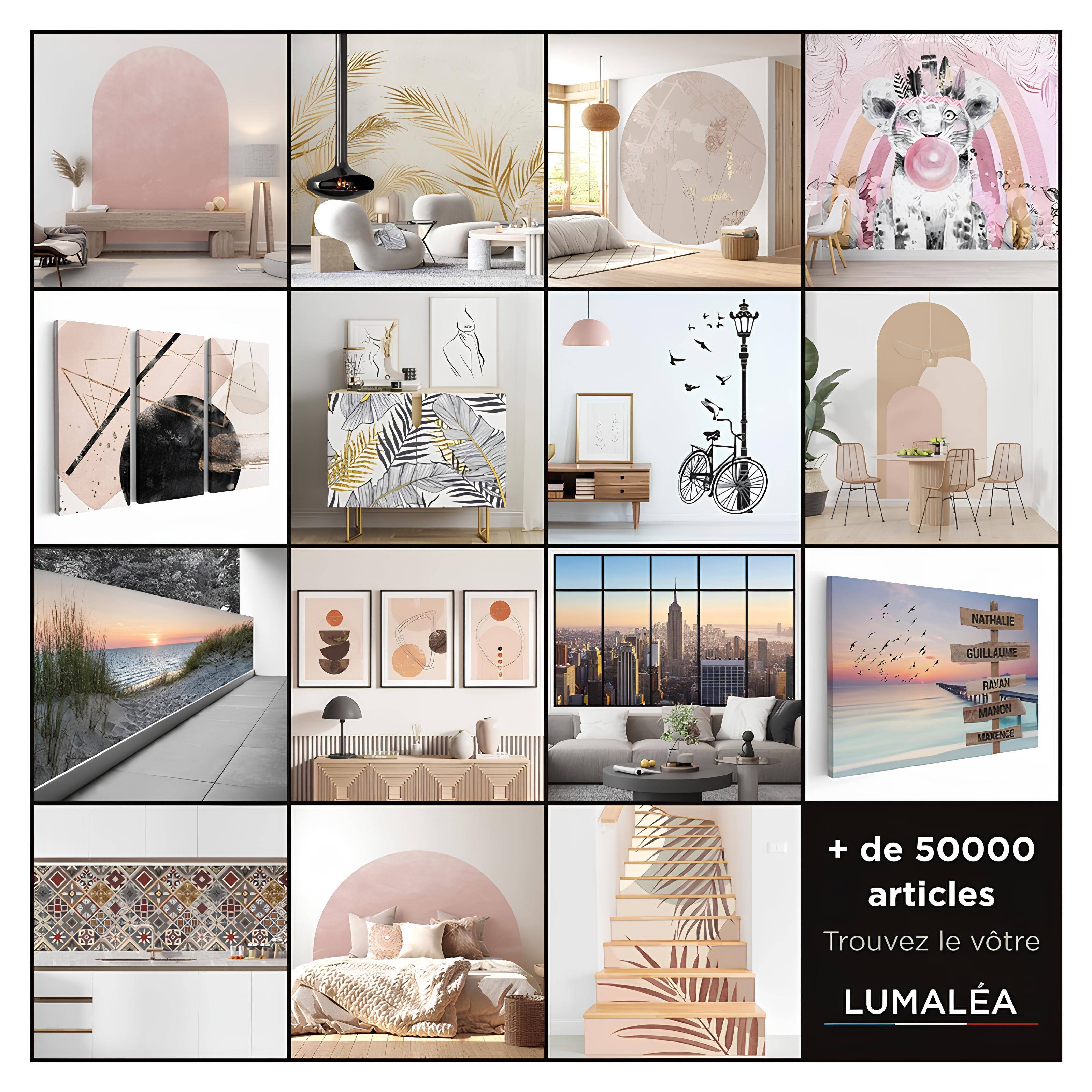 Stickers tête de lit - Couleur tendance - Adhésif MAT - Largeur 240 x Hauteur 150 cm - Idéal lits 200 cm - 4