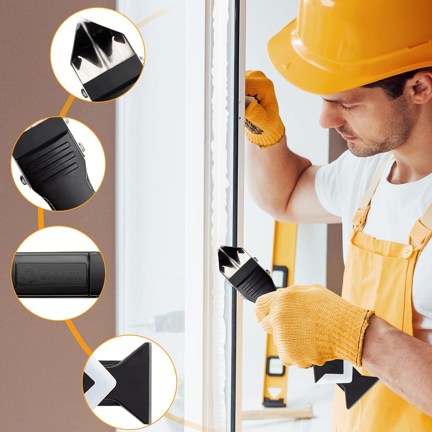 Raspador de silicona 3 en 1: raspador, removedor de adhesivo, raspador de grietas, removedor de adhesivo para azulejos. - 6