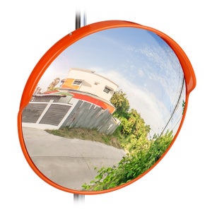 Miroir De Circulation Relaxdays 60cm | Angle Mort | Résistant Intérieur/Extérieur | Noir