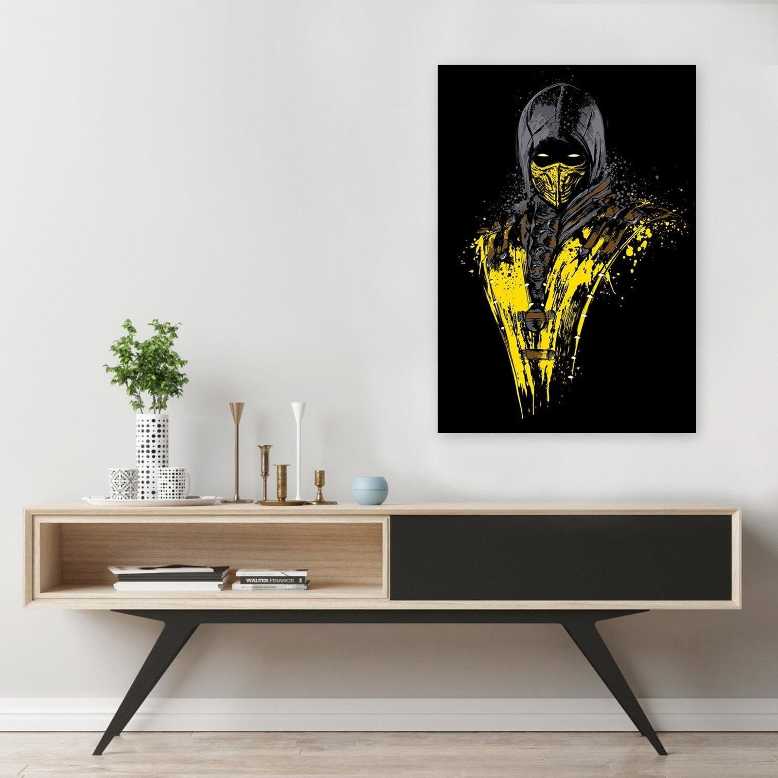 Tableau décor d'image de feu mortel xxl - 40 x 60 cm - 3