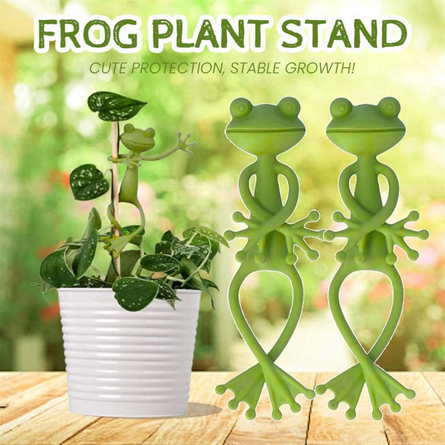 10 tuteurs pour plantes grimpantes en forme de grenouille, attaches pour plantes grimpantes en forme de grenouille, fixations pour plantes grimpantes - 3