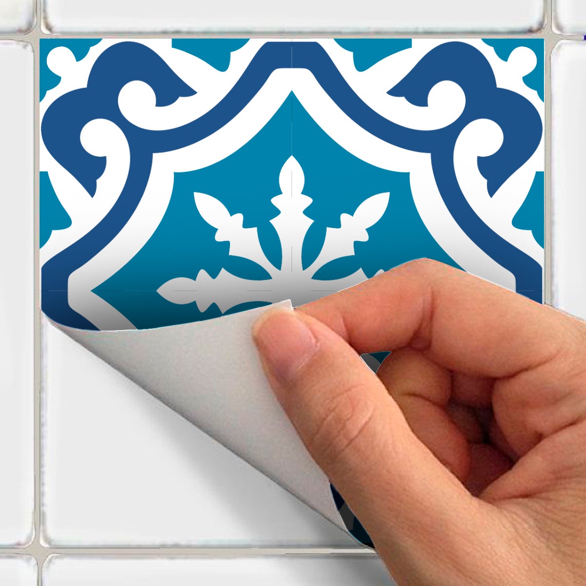 9 adesivi piastrelle di cemento azulejos Kathina - Sticker adesivo - adesivi murali - 9stickers20x20cm - 5