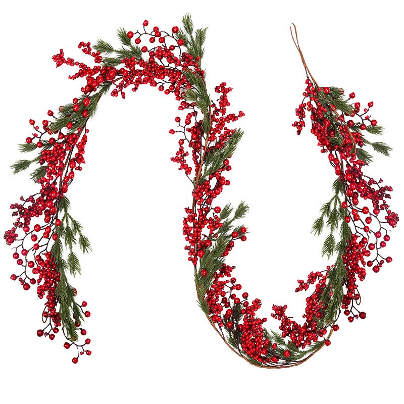 DRE-150 Pièces Baies De Houx Artificielles Pour Décorations Guirlande Faisant Des Fournitures Décoration De Fête De Noël - Maison