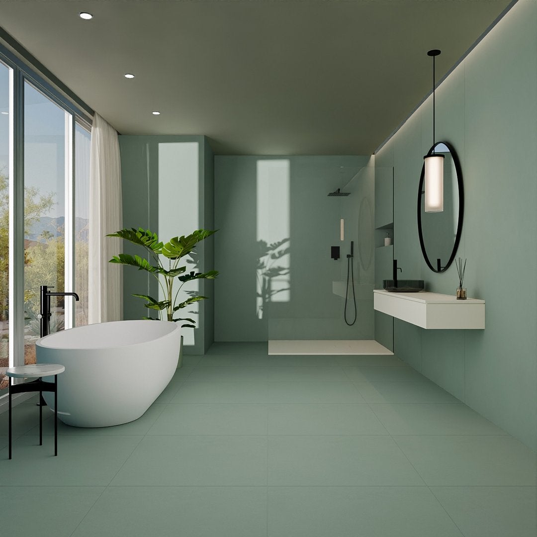 Cemento Pastello Giada - Piastrelle 80x80 cm 9 mm - INU 9000 80x80 MATT R10 9 mm - 2