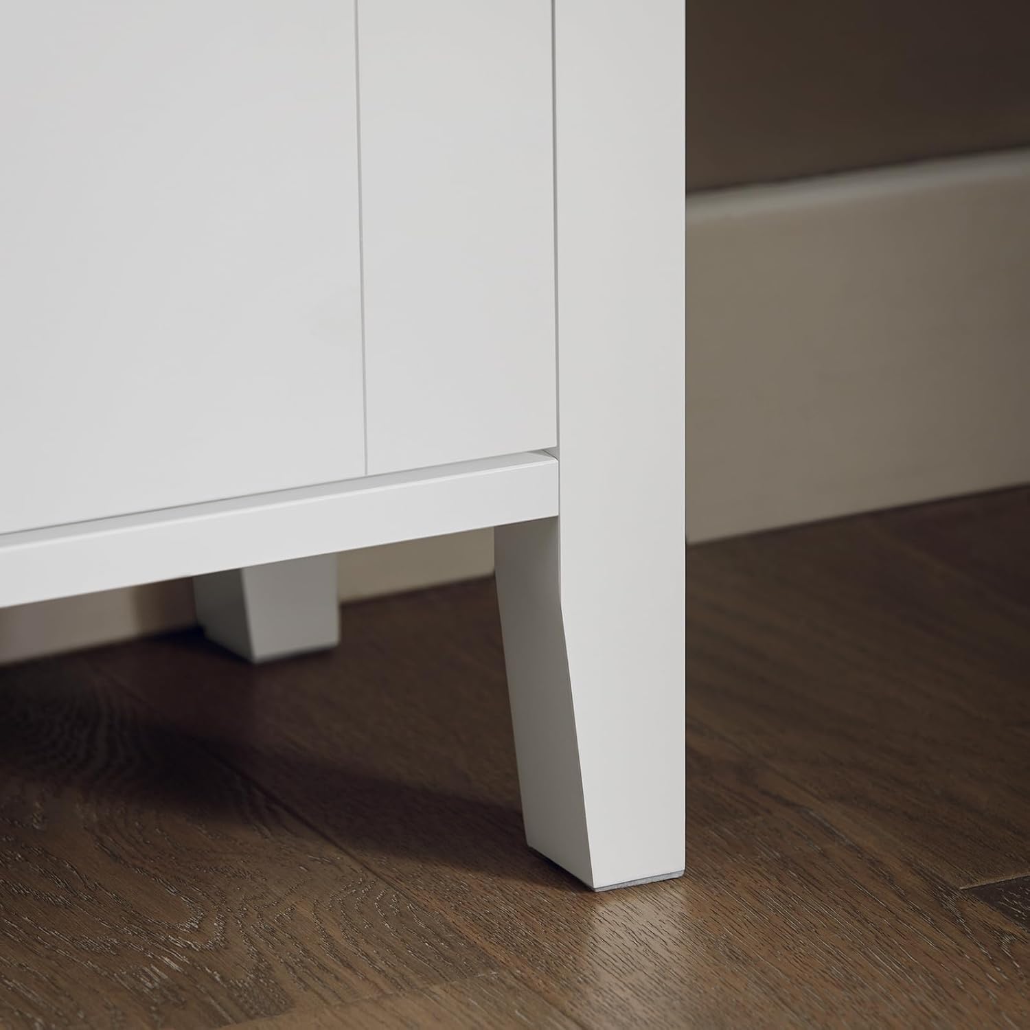 SoBuy Armoire à Chaussures Commode à Chaussures 2 Abattants Meuble de Rangement à Chaussures Meuble d'entrée, FSR152-W - 5
