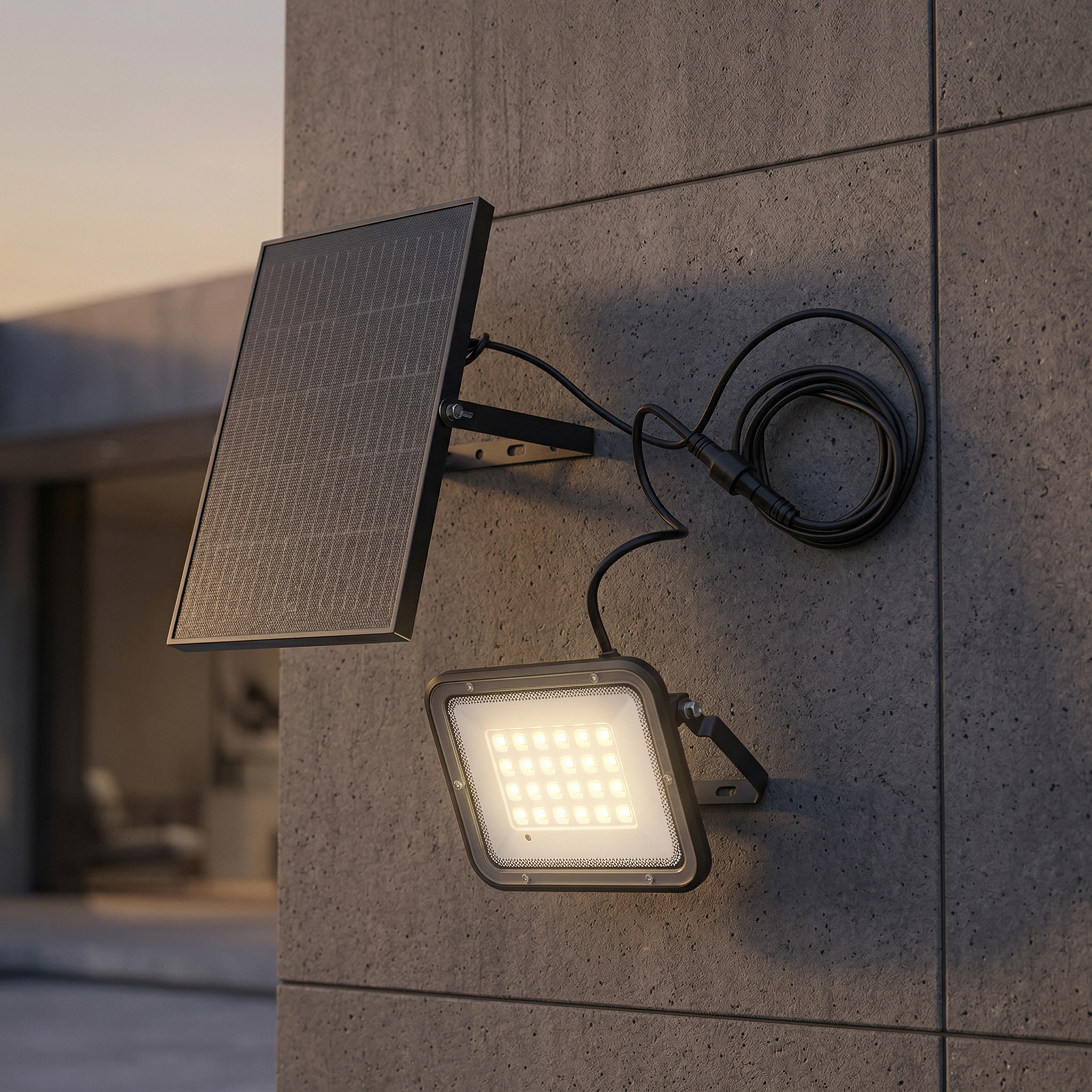 Naświetlacz solarny LED Melk czarny LED 6.5W 3000K-6500K 1000lm z pilotem IP65 tworzywo sztuczne Rabalux