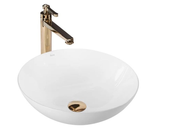 Umywalka Nablatowa Rea Erica Biały 40 X 40