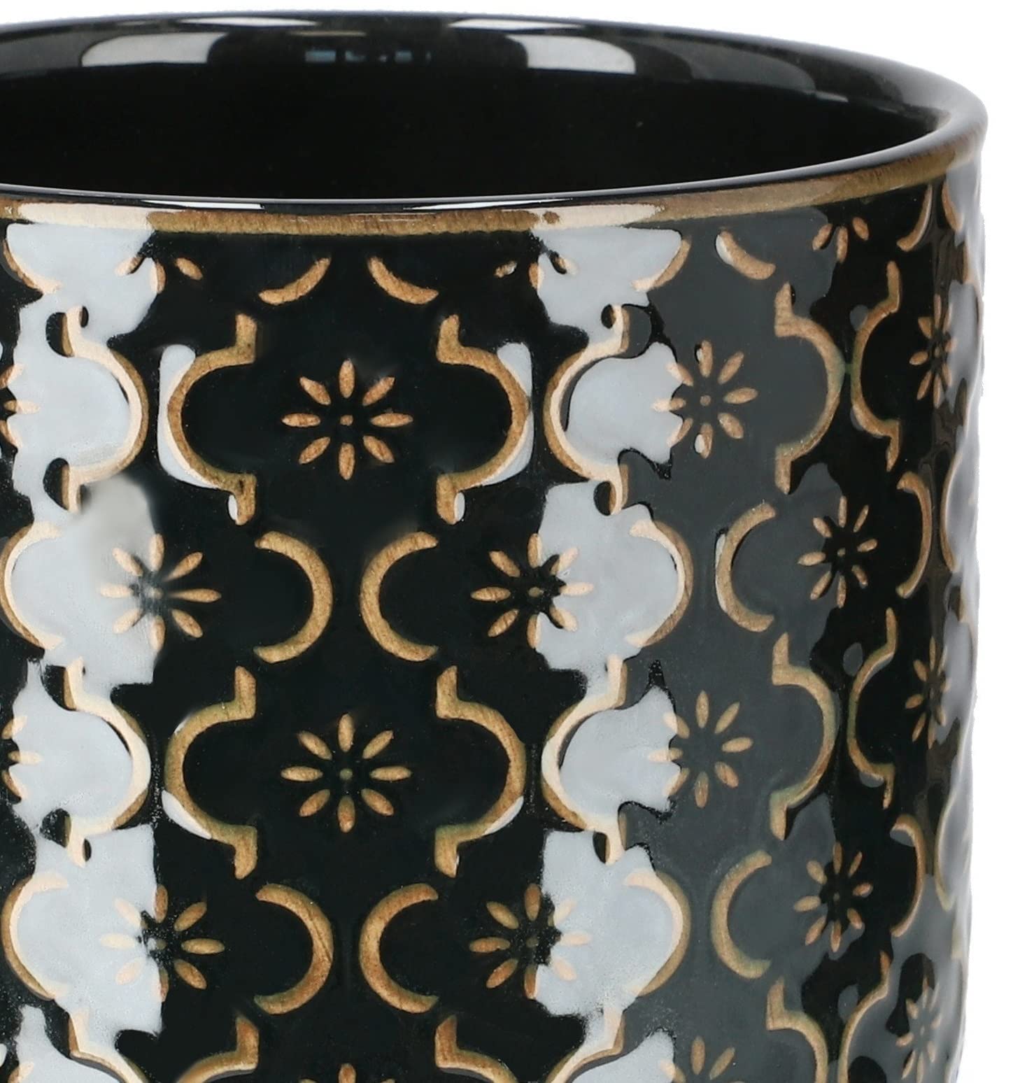 Set de Pots de Fleurs en Céramique avec Décorations 6 Pièces 130 x 135 mm Vert Foncé - KOTARBAU - 8