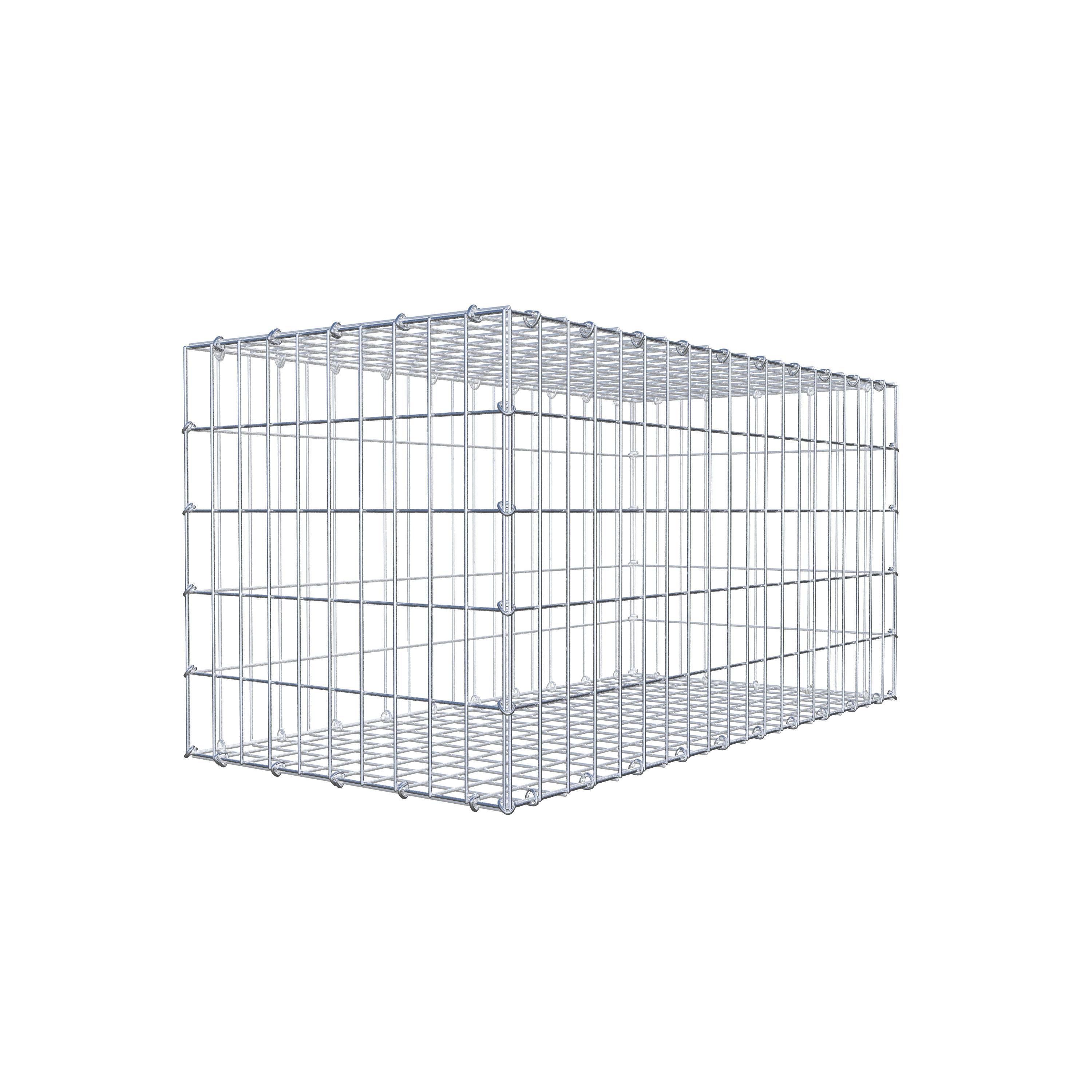 Gavión de acero galvanizado 100x50x50cm (LxAxP), malla 5 x 10cm, Anillo en C, jaula metálica para muro o jardín - 6