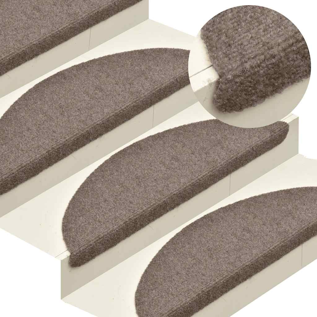 Tapis d'escalier auto-adhésifs 20 pcs beige 56x17x3 cm - 5