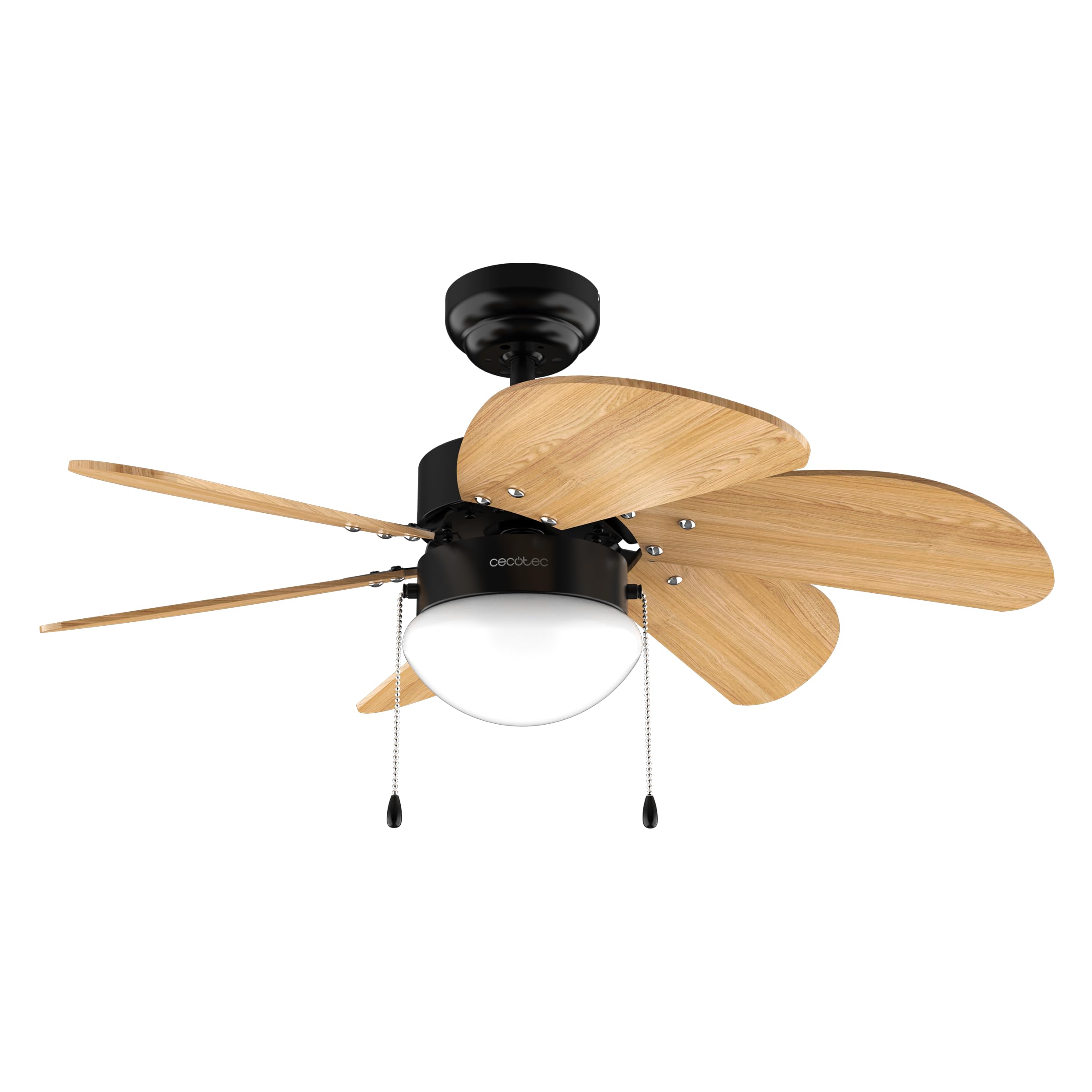 Ventilatore A Soffitto Con Luci LED RGB 75cm - Moderno Fandelier Retrattile 6 Velocità Con Telecomando E Motore Reversibile