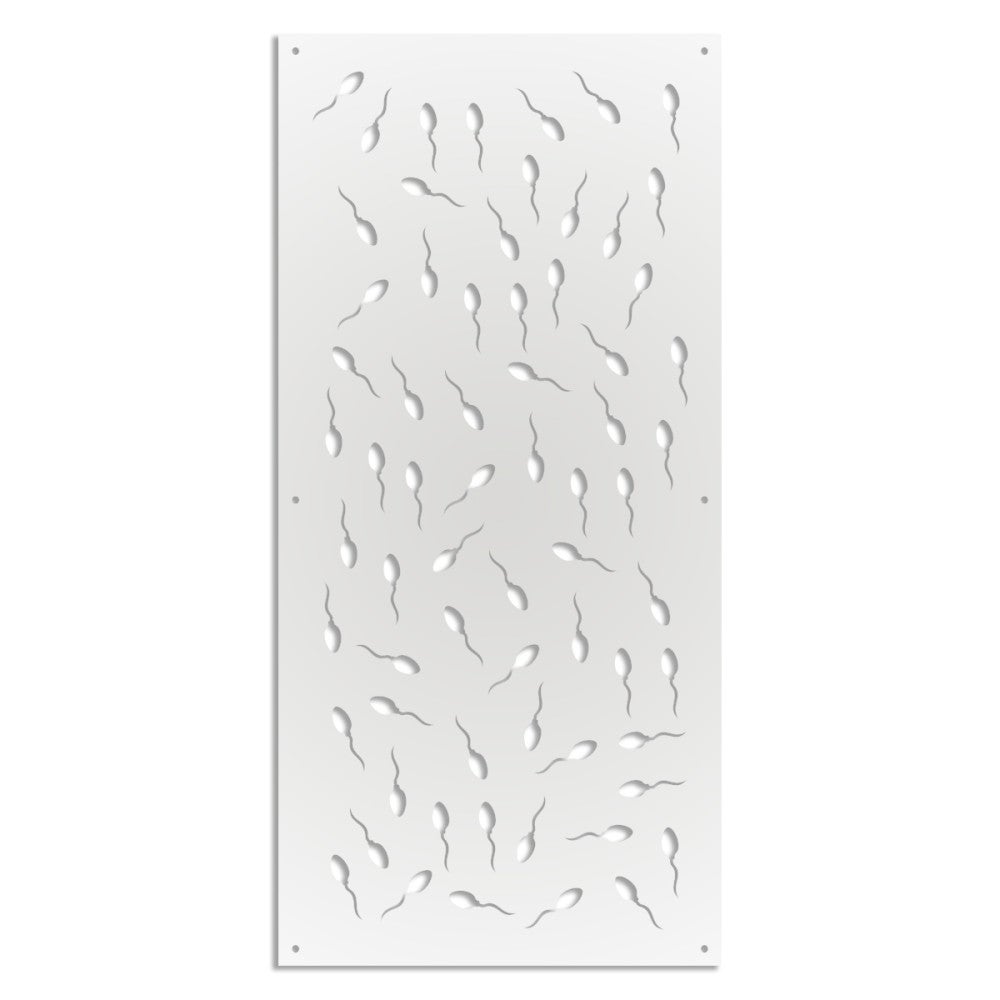 MAYBE LIFE - Panel perforowany z PVC - Osłona przeciwsłoneczna - Rozmiar 47x94 cm - Grubość 1 cm - Kolor BIAŁY