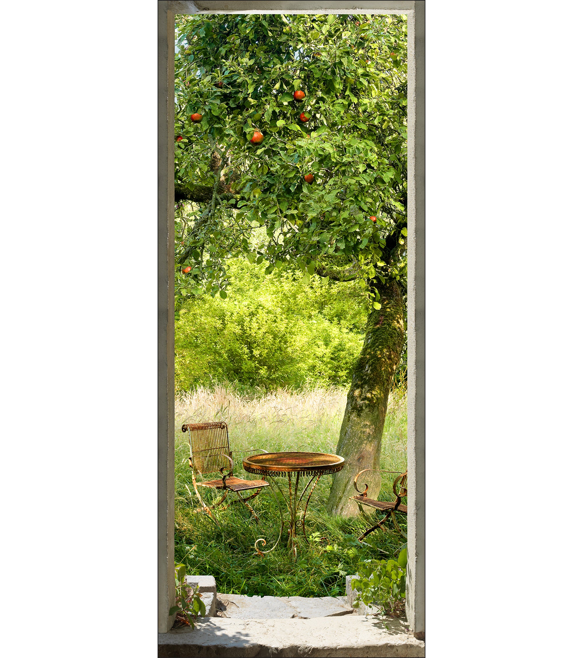 Sticker Porte Trompe L'Oeil 3D Fleurs De Cerisier Printemps - Autocollant Mural 77x200 Cm Pour Décoration Intérieure