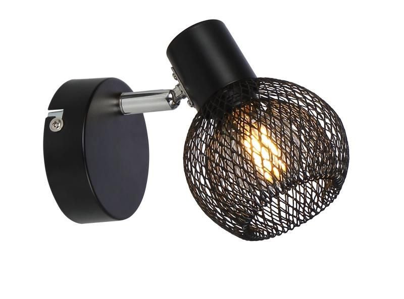 Kinkiet ścienny Loretto czarny 1xE14x40W wym: 13 x 13 x 10 cm metal IP20 Reality