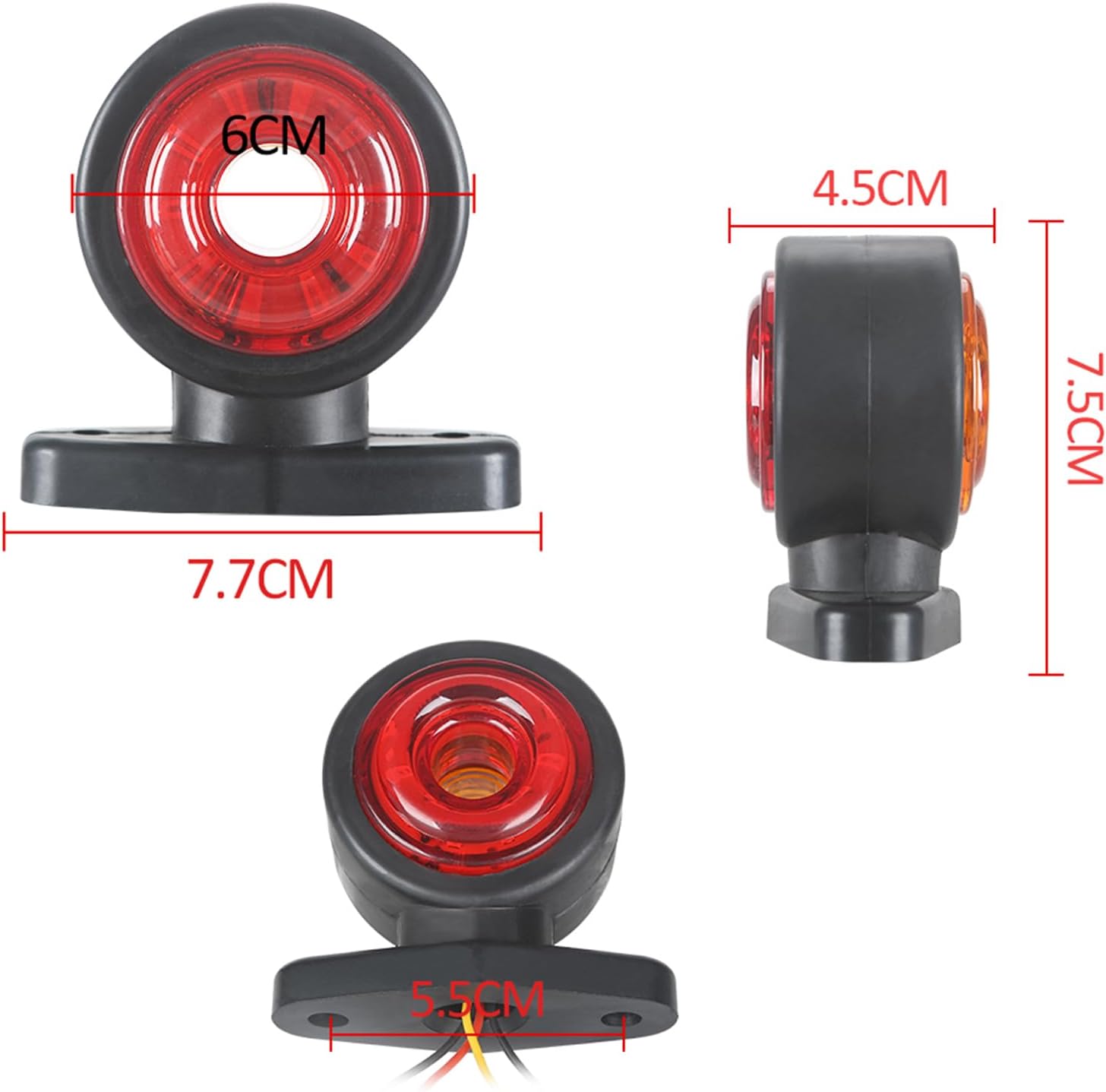 2x Luci Laterali A Doppia Faccia 16 LED 12/24V - Avvertimento - Foto 8