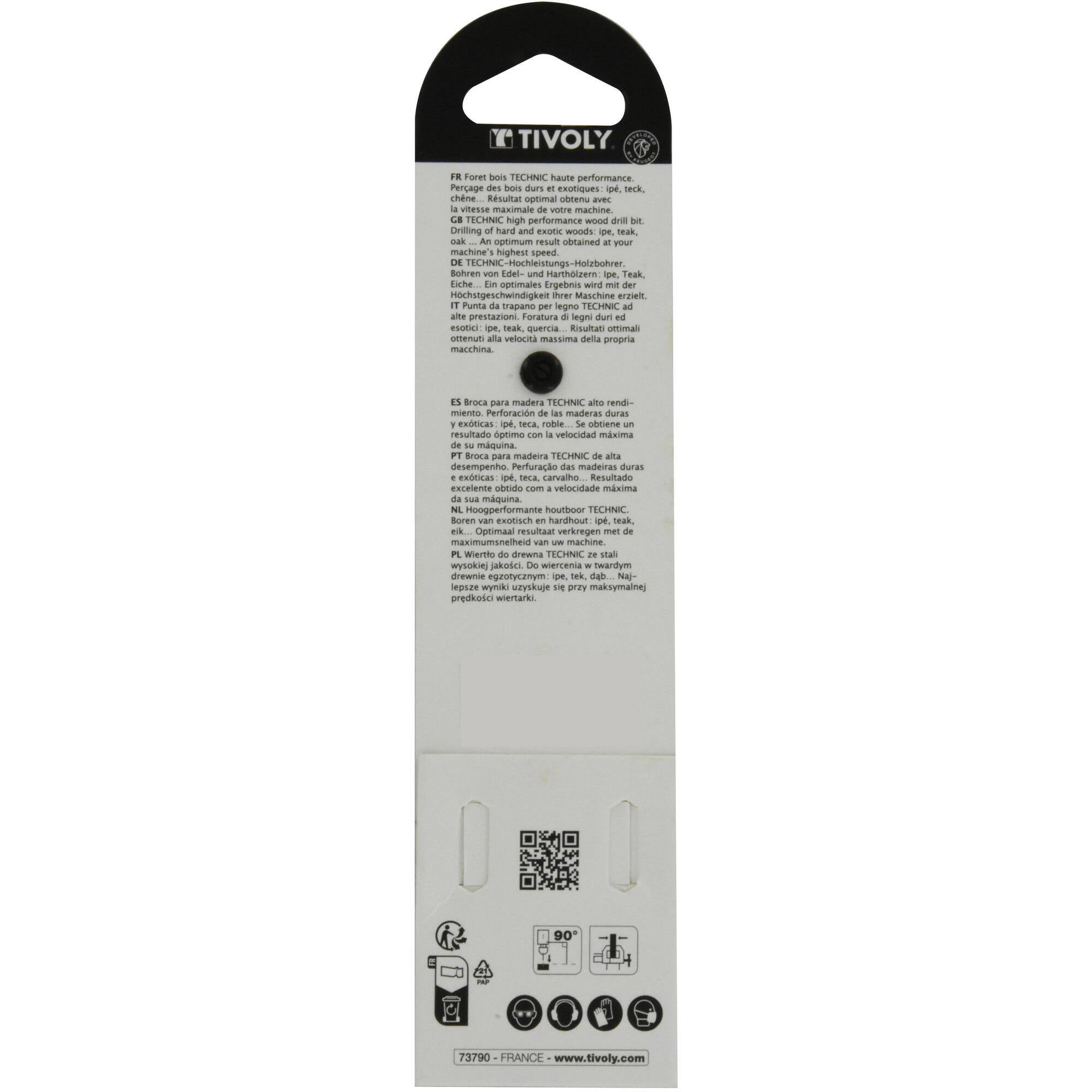 Tivoly 10802521200 punta legno piatta Ø 12 mm - 3