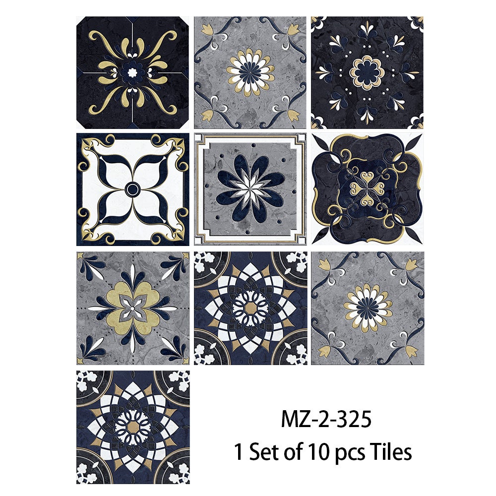 20 Pièce Stickers Carrelage Imperméable Adhesif 15x15cm Cuisine Salle De Bain Beige Jaune Mural Carreaux Autocollants - Bricolage